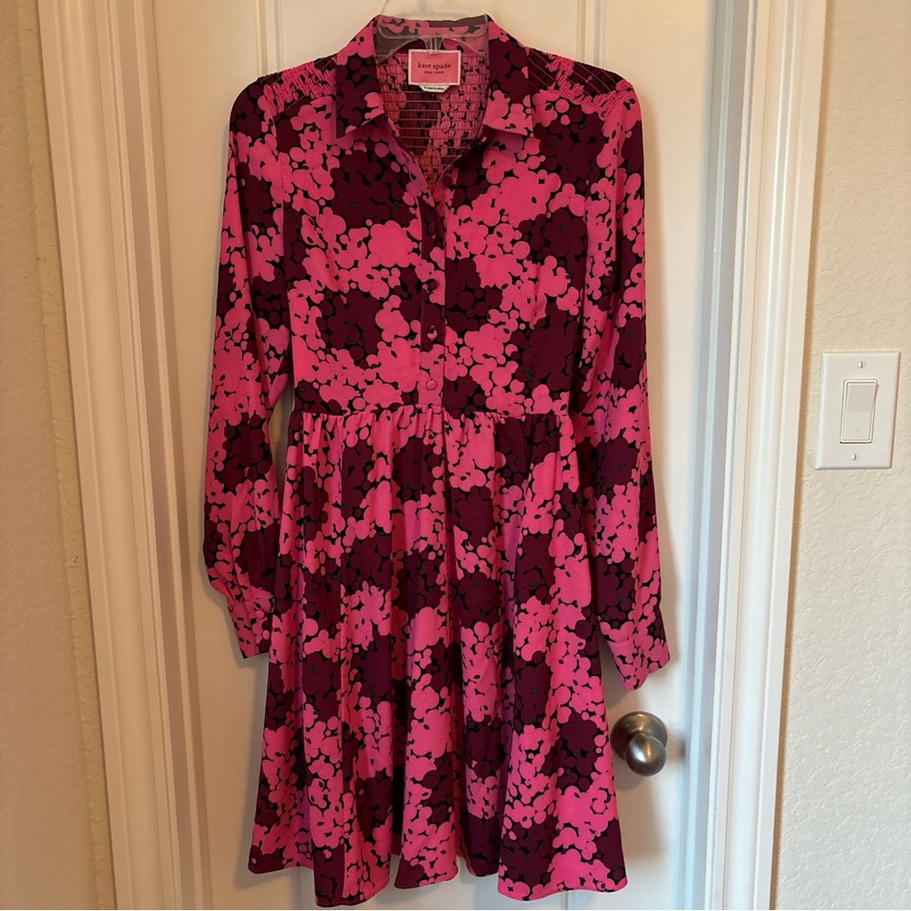 Kate Spade New York Pink Bubble Shirtdress, size 4